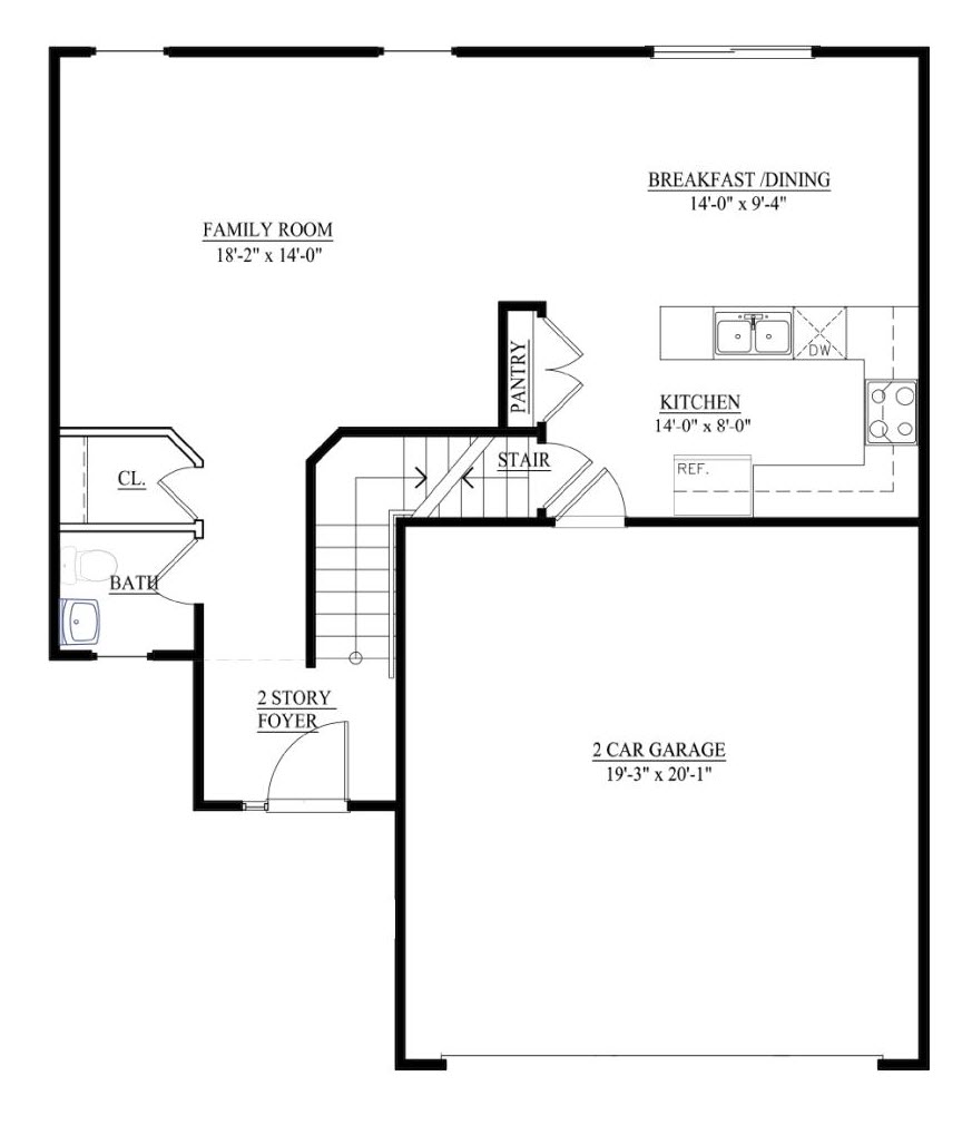 The Jefferson 1st floor plan for quick move in homes